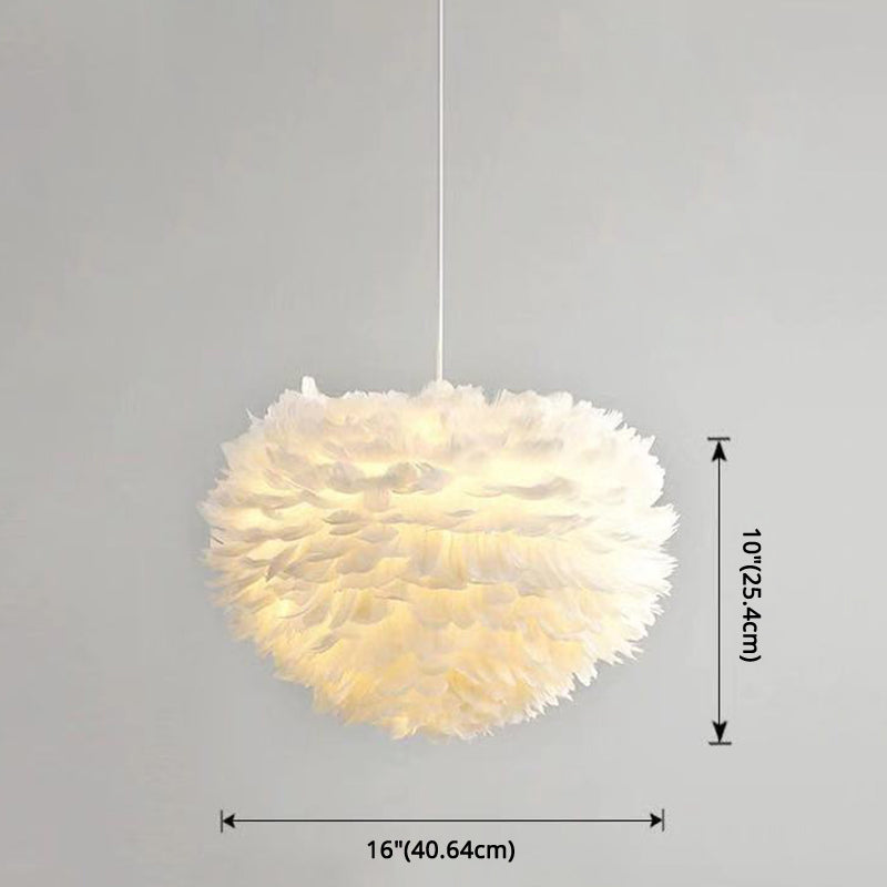 Heart Bedroom Hanging Ceiling Light Metal Nordic Style Hanging Pendant Lamp in White Clearhalo 'Ceiling Lights' 'Pendant Lights' 'Pendants' Lighting' 2602723