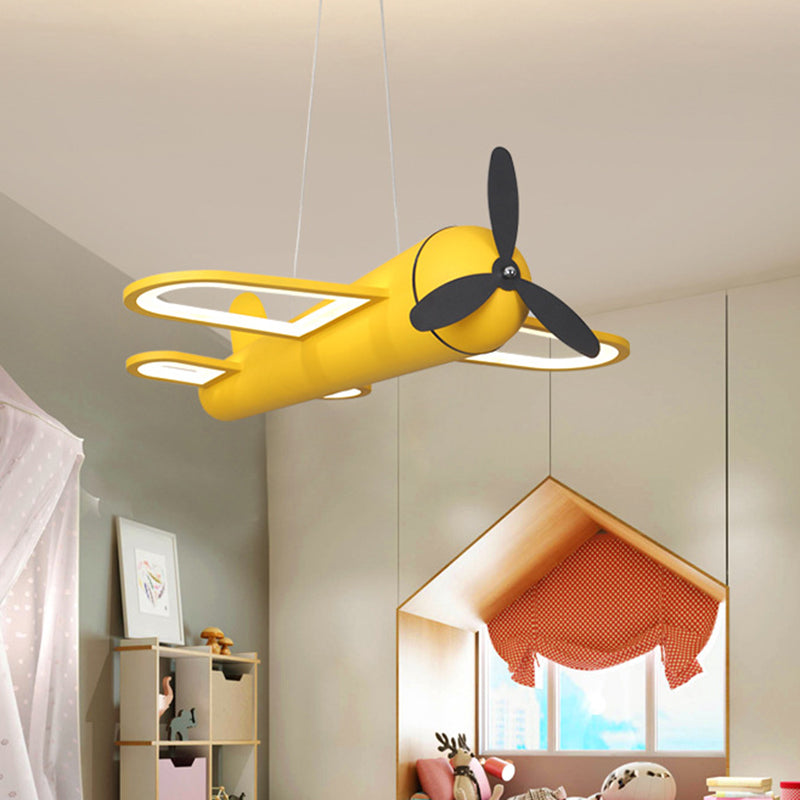 Airplane Pendant Lighting Fixture Kids Style LED Metal Hanging Pendant Light for Bedroom Clearhalo 'Ceiling Lights' 'Pendant Lights' 'Pendants' Lighting' 2602728