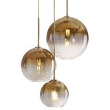 Gold Sphere Pendant Lighting Fixture Modern Glass Hanging Ceiling Light for Bedroom Clearhalo 'Ceiling Lights' 'Pendant Lights' 'Pendants' Lighting' options 2602796