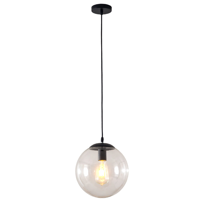 Restaurant Pendant Lighting Fixture Minimalist Style Pendant Ceiling Light with Orb Glass Shade Clearhalo 'Ceiling Lights' 'Pendant Lights' 'Pendants' Lighting' 2602853