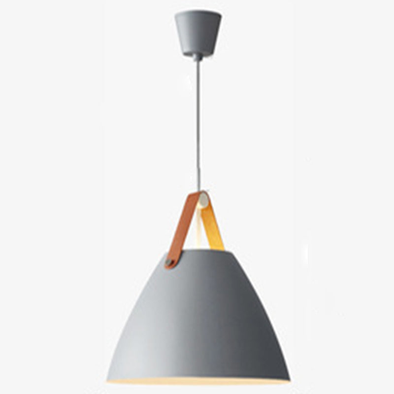 Conical Pendant Lighting Fixture Minimalist Metal Hanging Pendant Lamp for Dinning Room Grey Clearhalo 'Ceiling Lights' 'Pendant Lights' 'Pendants' Lighting' 2602870_d2b368a2-4d36-4282-b38d-da34ddca46d7