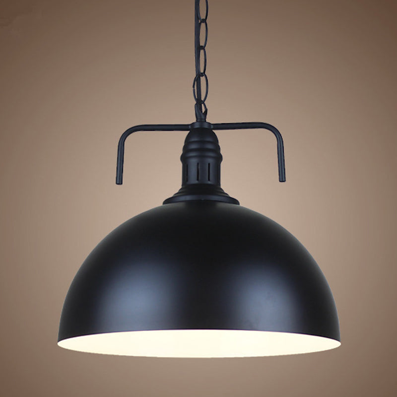 Pendant Lighting Fixture Vintage Style Coffee Shop Hanging Lamp with Swivel Joint Metal Shade in Black Clearhalo 'Ceiling Lights' 'Pendant Lights' 'Pendants' Lighting' 2602929