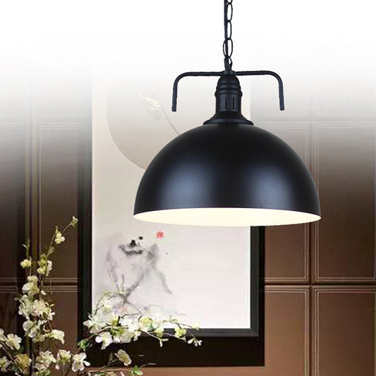 Pendant Lighting Fixture Vintage Style Coffee Shop Hanging Lamp with Swivel Joint Metal Shade in Black Clearhalo 'Ceiling Lights' 'Pendant Lights' 'Pendants' Lighting' 2602930