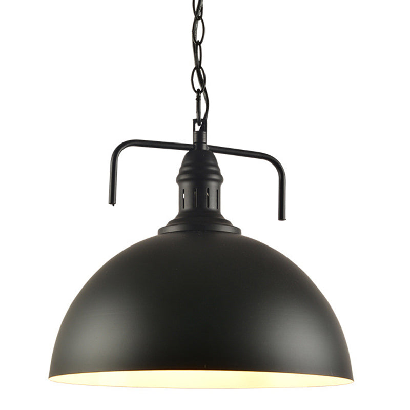 Pendant Lighting Fixture Vintage Style Coffee Shop Hanging Lamp with Swivel Joint Metal Shade in Black Black Clearhalo 'Ceiling Lights' 'Pendant Lights' 'Pendants' Lighting' 2602933