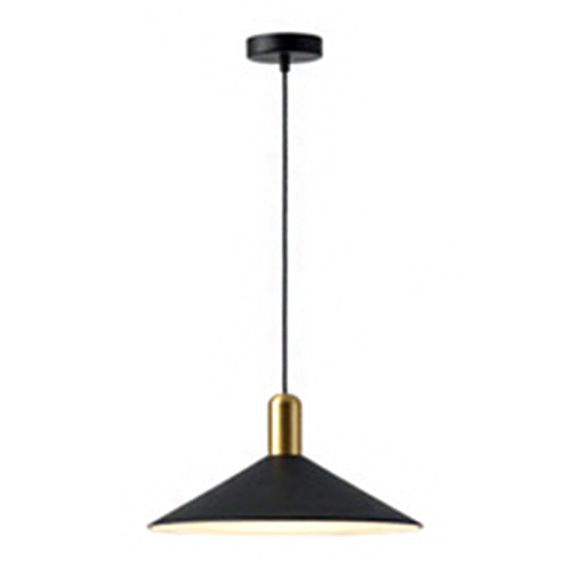 Industrial Tapered Pendant Ceiling Light Metal Pendant Lighting Fixture in Black Black Clearhalo 'Ceiling Lights' 'Pendant Lights' 'Pendants' Lighting' 2602935