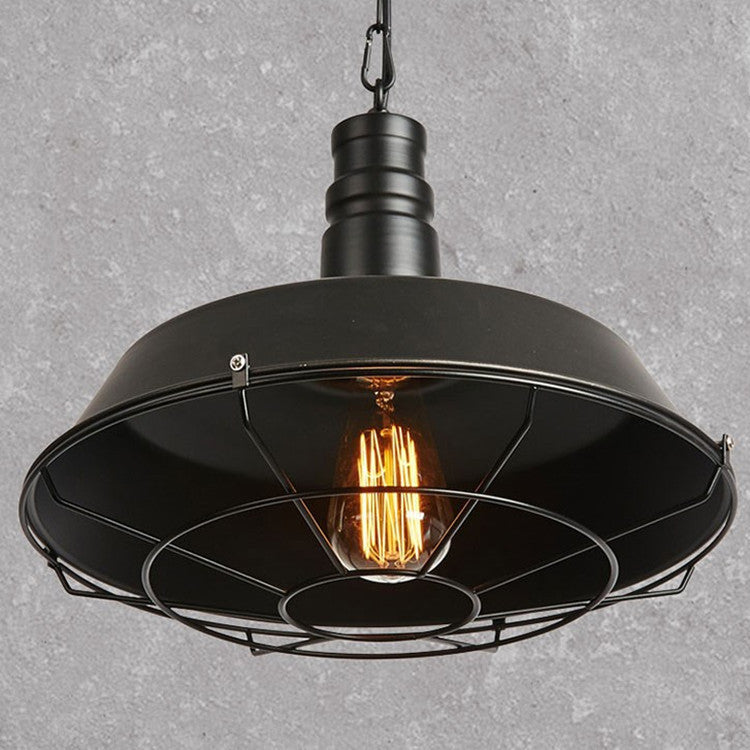 Metal Pendant Lighting Fixture Industrial Black Networked Shop Hanging Ceiling Light Clearhalo 'Ceiling Lights' 'Pendant Lights' 'Pendants' Lighting' 2603000