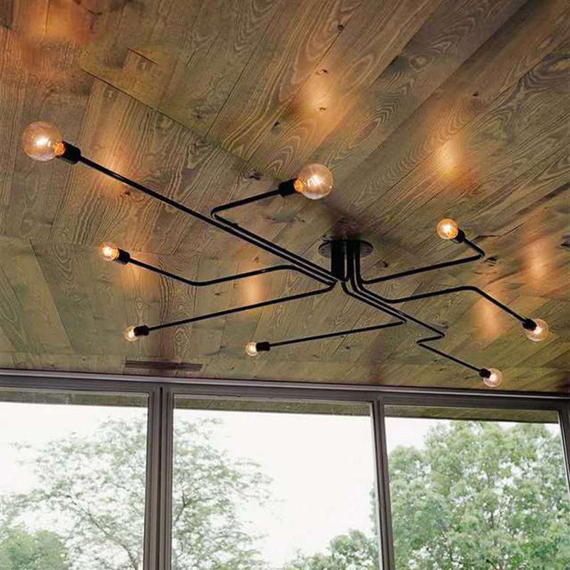 Gun Shape Metal Pendant Light Fixture Industrial-Style Living Room Suspension Pendant in Black Clearhalo 'Ceiling Lights' 'Close To Ceiling Lights' 'Lighting' 2603003