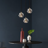 Black Globe Pendant Lighting Fixture Modern Style LED Crystal Suspended Lighting Fixture Clearhalo 'Ceiling Lights' 'Pendant Lights' 'Pendants' Lighting' 2603066