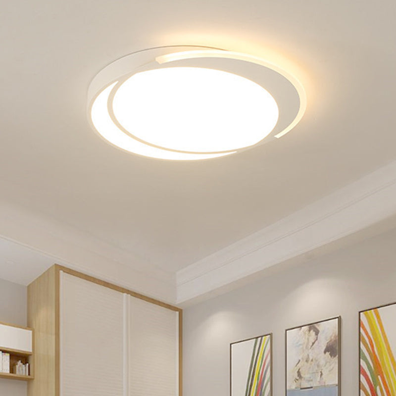 Circle Acrylic Flush Mounted Ceiling Light Minimalistic LED White Flushmount Ceiling Lamp Clearhalo 'Ceiling Lights' 'Close To Ceiling Lights' 'Lighting' 2603095