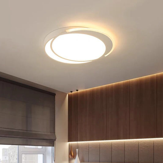 Circle Acrylic Flush Mounted Ceiling Light Minimalistic LED White Flushmount Ceiling Lamp White Warm Clearhalo 'Ceiling Lights' 'Close To Ceiling Lights' 'Lighting' 2603097