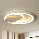 23"/27"/34.5" W White Oval Close to Ceiling Light Simplicity Metal Bedroom Led Flush Ceiling Lamp in Warm/White White Warm Clearhalo 'Ceiling Lights' 'Close To Ceiling Lights' 'Close to ceiling' 'Flush mount' Lighting' 260309