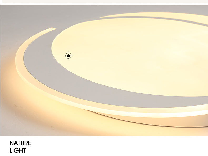 Circle Acrylic Flush Mounted Ceiling Light Minimalistic LED White Flushmount Ceiling Lamp Clearhalo 'Ceiling Lights' 'Close To Ceiling Lights' 'Lighting' 2603102