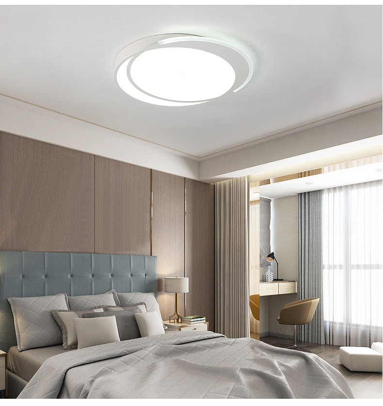 Circle Acrylic Flush Mounted Ceiling Light Minimalistic LED White Flushmount Ceiling Lamp Clearhalo 'Ceiling Lights' 'Close To Ceiling Lights' 'Lighting' 2603104