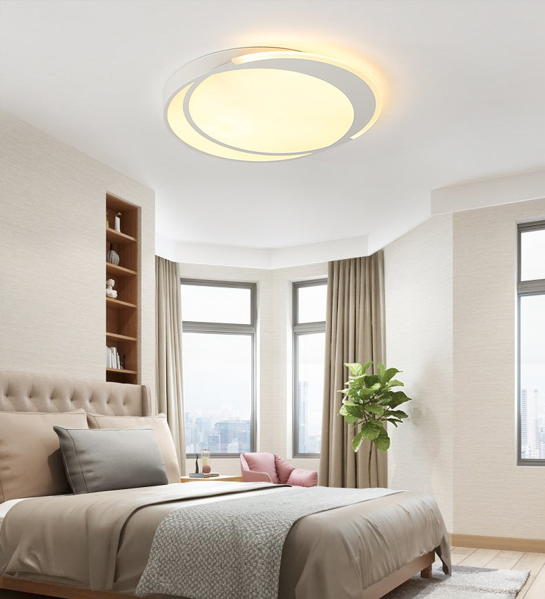 Circle Acrylic Flush Mounted Ceiling Light Minimalistic LED White Flushmount Ceiling Lamp Clearhalo 'Ceiling Lights' 'Close To Ceiling Lights' 'Lighting' 2603105