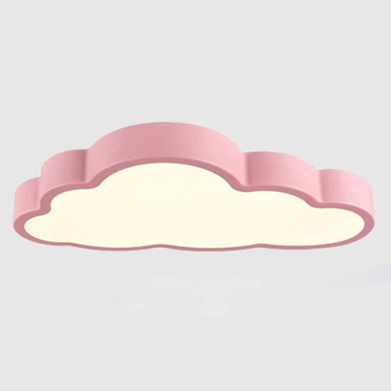 Cloud Bedroom Flush Mounted Ceiling Light Acrylic LED Modern Flush Ceiling Light Pink Clearhalo 'Ceiling Lights' 'Close To Ceiling Lights' 'Lighting' 2603122