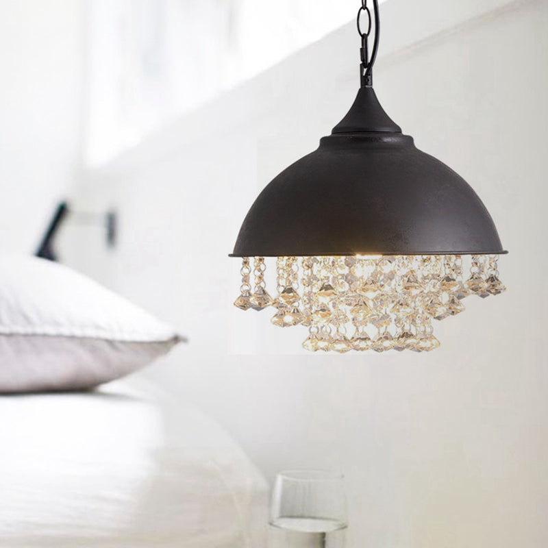 Dome Shade Metal Pendant Lighting Fixture Vintage Style Restaurant Hanging Pendant Light Clearhalo 'Ceiling Lights' 'Pendant Lights' 'Pendants' Lighting' 2603850