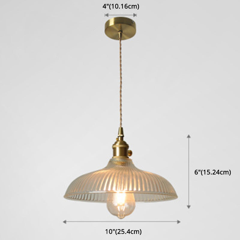 Bowl Bedroom Pendant Lighting Fixture Glass Contemporary Hanging Lamp Kit in Gold Clearhalo 'Ceiling Lights' 'Pendant Lights' 'Pendants' Lighting' 2603866