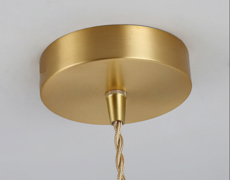 Glass Dome Hanging Ceiling Light Contemporary Style Gold Suspension Pendant for Bedroom Clearhalo 'Ceiling Lights' 'Pendant Lights' 'Pendants' Lighting' options 2603891