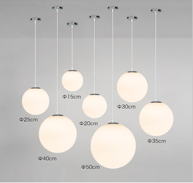 Globe Clothes Shop Pendant Lighting Fixture Glass Modern Style Hanging Light Fixture in White Clearhalo 'Ceiling Lights' 'Pendant Lights' 'Pendants' Lighting' options 2603919