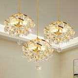 Spiraling Aisle Pendant Lighting Fixture Crystal Modern Hanging Ceiling Light in Gold Clearhalo 'Ceiling Lights' 'Pendant Lights' 'Pendants' Lighting' 2603931