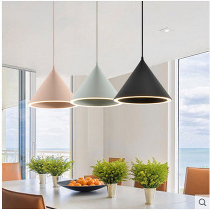 Conical Pendant Lighting Fixture Minimalist Style LED Metal Hanging Ceiling Light Clearhalo 'Ceiling Lights' 'Pendant Lights' 'Pendants' Lighting' 2604021