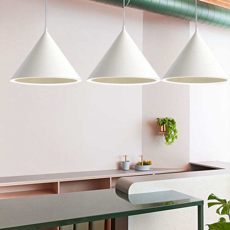 Conical Pendant Lighting Fixture Minimalist Style LED Metal Hanging Ceiling Light Clearhalo 'Ceiling Lights' 'Pendant Lights' 'Pendants' Lighting' 2604026