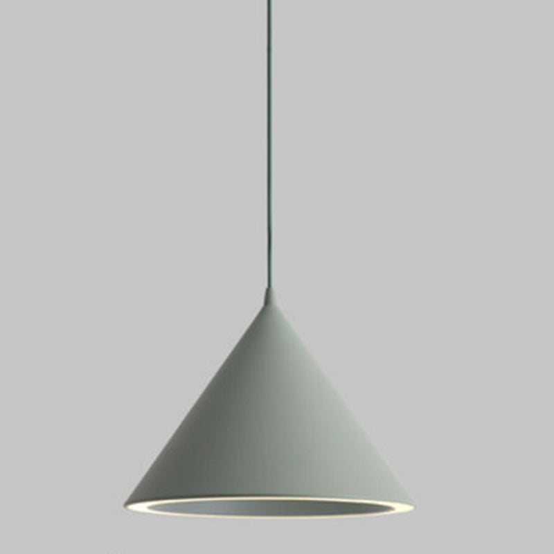 Conical Pendant Lighting Fixture Minimalist Style LED Metal Hanging Ceiling Light Green Clearhalo 'Ceiling Lights' 'Pendant Lights' 'Pendants' Lighting' 2604027