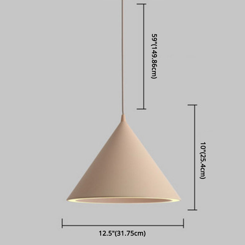 Conical Pendant Lighting Fixture Minimalist Style LED Metal Hanging Ceiling Light Clearhalo 'Ceiling Lights' 'Pendant Lights' 'Pendants' Lighting' 2604030