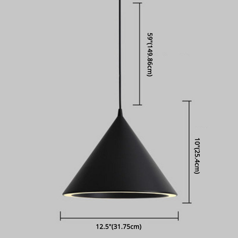 Conical Pendant Lighting Fixture Minimalist Style LED Metal Hanging Ceiling Light Clearhalo 'Ceiling Lights' 'Pendant Lights' 'Pendants' Lighting' 2604031