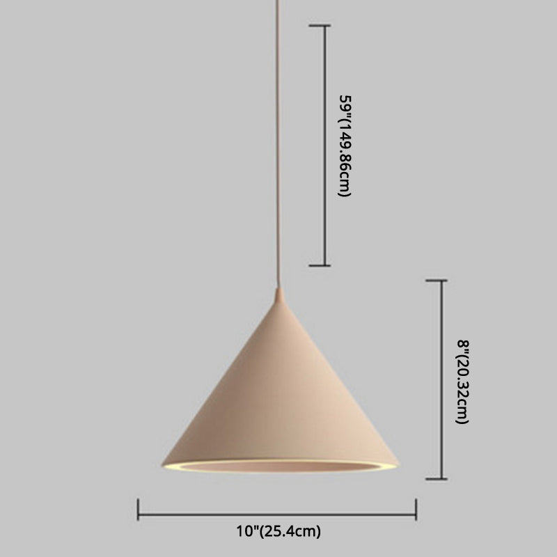 Conical Pendant Lighting Fixture Minimalist Style LED Metal Hanging Ceiling Light Clearhalo 'Ceiling Lights' 'Pendant Lights' 'Pendants' Lighting' 2604032