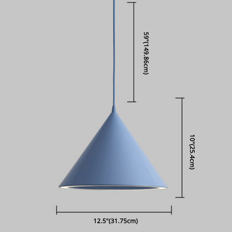 Conical Pendant Lighting Fixture Minimalist Style LED Metal Hanging Ceiling Light Clearhalo 'Ceiling Lights' 'Pendant Lights' 'Pendants' Lighting' 2604034