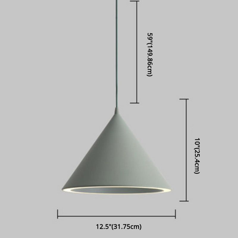 Conical Pendant Lighting Fixture Minimalist Style LED Metal Hanging Ceiling Light Clearhalo 'Ceiling Lights' 'Pendant Lights' 'Pendants' Lighting' 2604035