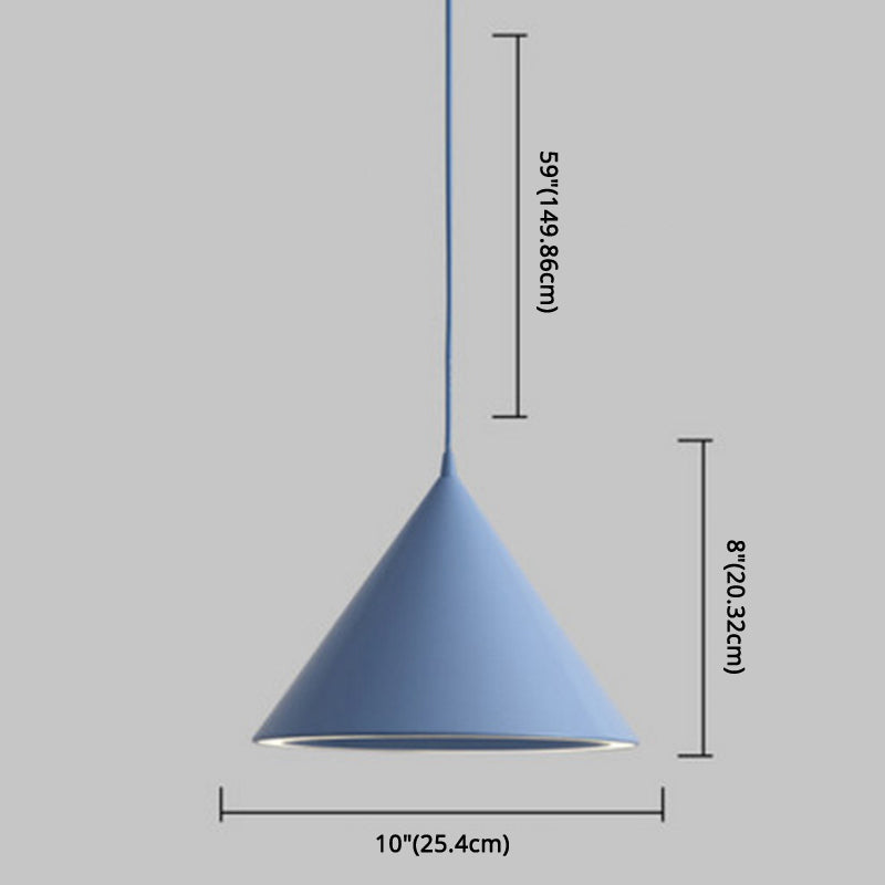 Conical Pendant Lighting Fixture Minimalist Style LED Metal Hanging Ceiling Light Clearhalo 'Ceiling Lights' 'Pendant Lights' 'Pendants' Lighting' 2604036