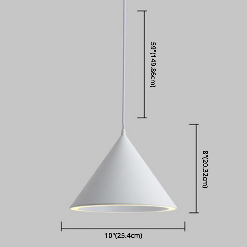 Conical Pendant Lighting Fixture Minimalist Style LED Metal Hanging Ceiling Light Clearhalo 'Ceiling Lights' 'Pendant Lights' 'Pendants' Lighting' 2604038