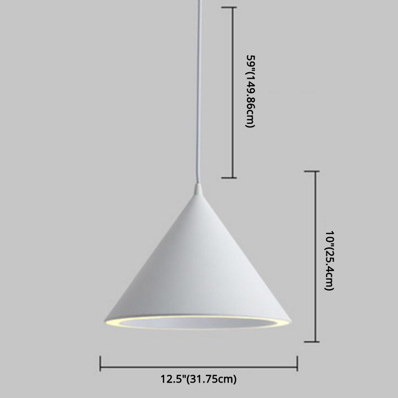 Conical Pendant Lighting Fixture Minimalist Style LED Metal Hanging Ceiling Light Clearhalo 'Ceiling Lights' 'Pendant Lights' 'Pendants' Lighting' 2604039