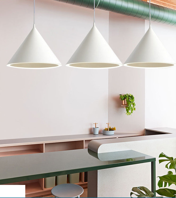 Conical Pendant Lighting Fixture Minimalist Style LED Metal Hanging Ceiling Light Clearhalo 'Ceiling Lights' 'Pendant Lights' 'Pendants' Lighting' 2604040