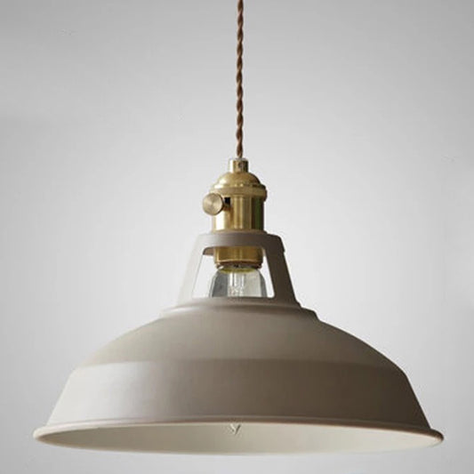 Barn Pendant Lighting Fixture Contemporary Style Metal Hanging Pendant Lamp for Restaurant Khaki Clearhalo 'Ceiling Lights' 'Pendant Lights' 'Pendants' Lighting' 2604152