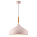 Dome Down Lighting Pendant Contemporary Style Metal Restaurant Hanging Pendant Light Pink Clearhalo 'Ceiling Lights' 'Pendant Lights' 'Pendants' Lighting' 2604218