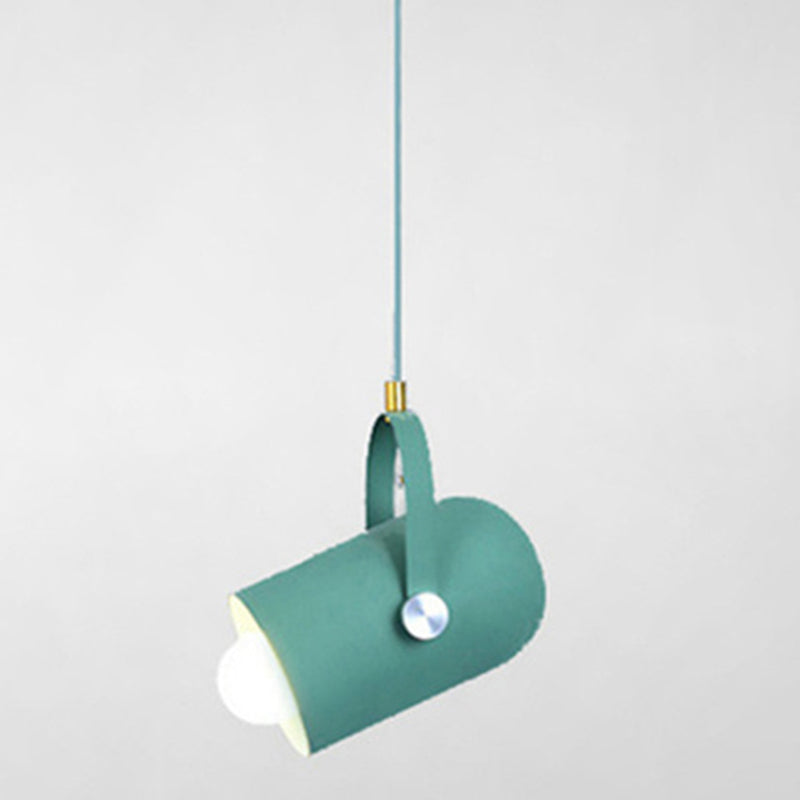 Handle Clothes Shop Hanging Light Fixture Metal Simplicity Style Pendant Light Kit Green Clearhalo 'Ceiling Lights' 'Pendant Lights' 'Pendants' Lighting' 2604235_dd3c5d00-1b1a-4556-936d-fed19486c088