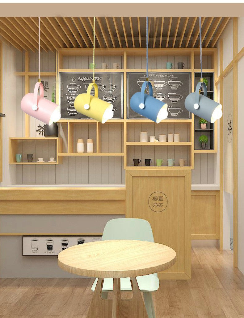 Handle Clothes Shop Hanging Light Fixture Metal Simplicity Style Pendant Light Kit Clearhalo 'Ceiling Lights' 'Pendant Lights' 'Pendants' Lighting' 2604243