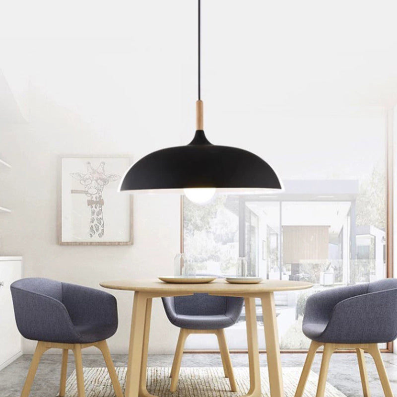 Circle Pendant Lighting Fixture Minimalist Metal Down Lighting Pendant for Bedroom Clearhalo 'Ceiling Lights' 'Pendant Lights' 'Pendants' Lighting' 2604244