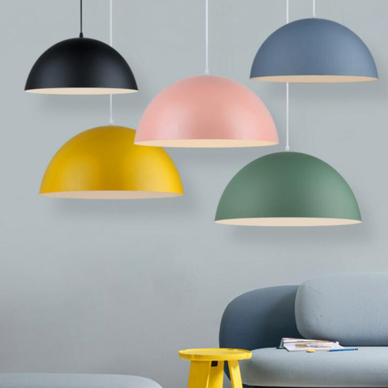 Contemporary Dome Pendant Lighting Fixture Metal Dinning Room Hanging Pendant Light Clearhalo 'Ceiling Lights' 'Pendant Lights' 'Pendants' Lighting' 2604287