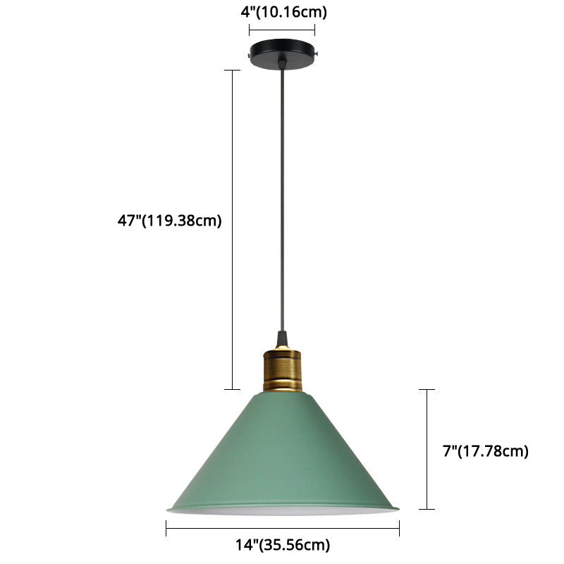 Nordic Style Conical Hanging Pendant Lamp Metal Restaurant Down Lighting Pendant Clearhalo 'Ceiling Lights' 'Pendant Lights' 'Pendants' Lighting' 2604313