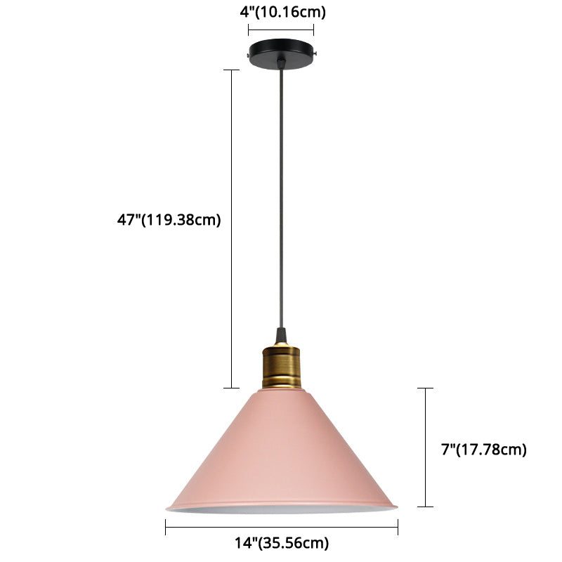 Nordic Style Conical Hanging Pendant Lamp Metal Restaurant Down Lighting Pendant Clearhalo 'Ceiling Lights' 'Pendant Lights' 'Pendants' Lighting' 2604314