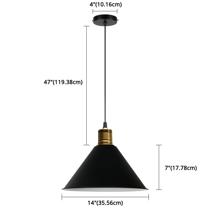 Nordic Style Conical Hanging Pendant Lamp Metal Restaurant Down Lighting Pendant Clearhalo 'Ceiling Lights' 'Pendant Lights' 'Pendants' Lighting' 2604316