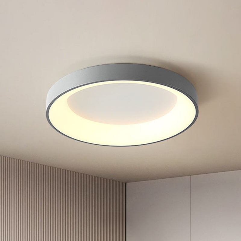 Modern Style Circle Close To Ceiling Lighting Acrylic Bedroom Ceiling Mounted Fixture Grey Clearhalo 'Ceiling Lights' 'Close To Ceiling Lights' 'Lighting' 2604437