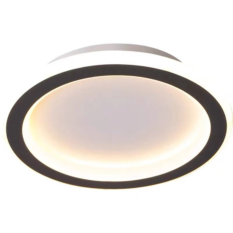 Metal Geometric Flush Mount Ceiling Fixture Modern LED Ceiling Mounted Light in Black Clearhalo 'Ceiling Lights' 'Close To Ceiling Lights' 'Lighting' 2604479