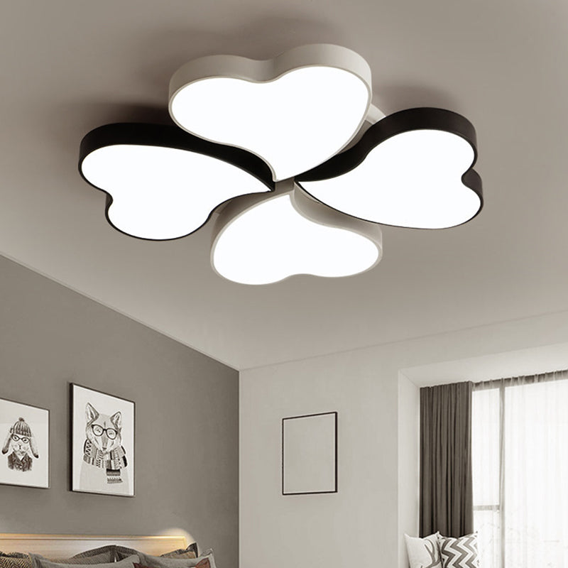 Acrylic Flower Flush Ceiling Light Fixture Simplicity LED White Close to Ceiling Lighting Fixture White Clearhalo 'Ceiling Lights' 'Close To Ceiling Lights' 'Lighting' 2604483