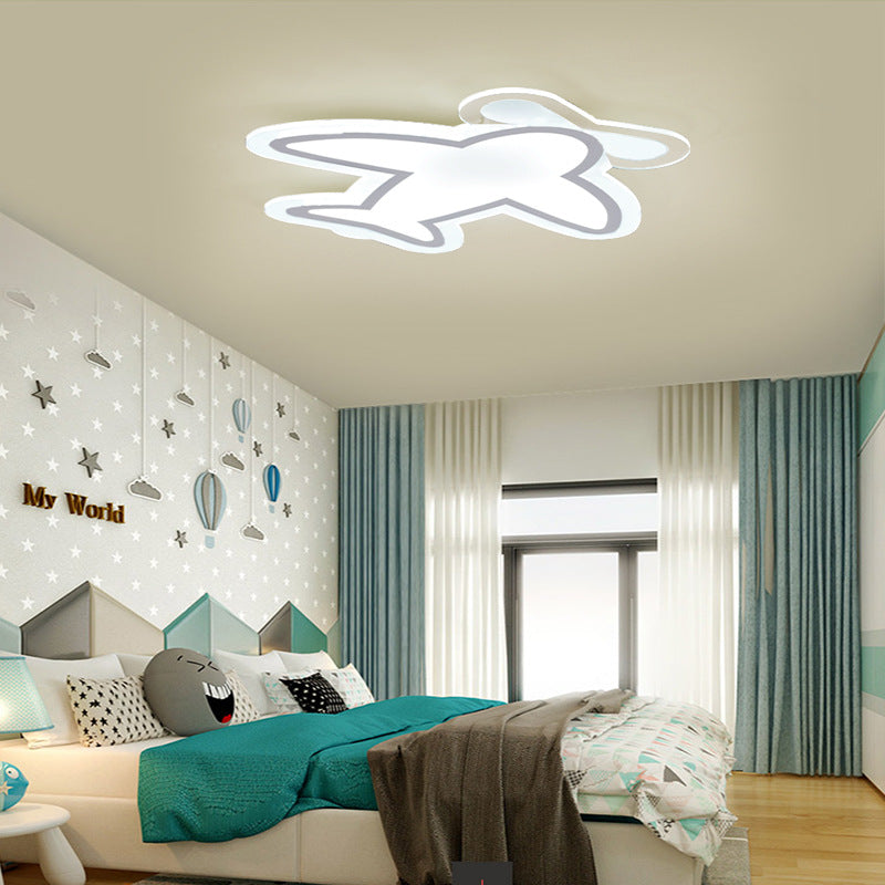 Acrylic Plane Flush-Mount Light Fixture Minimalist LED Close to Ceiling Lamp in White Clearhalo 'Ceiling Lights' 'Close To Ceiling Lights' 'Lighting' 2604498