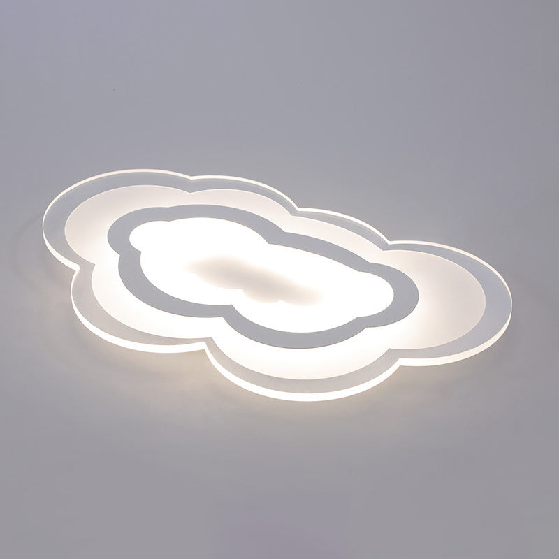 Acrylic Cloud Flush-Mount Light Fixture Minimalist LED White Close to Ceiling Lighting White Third Gear Clearhalo 'Ceiling Lights' 'Close To Ceiling Lights' 'Lighting' 2604501